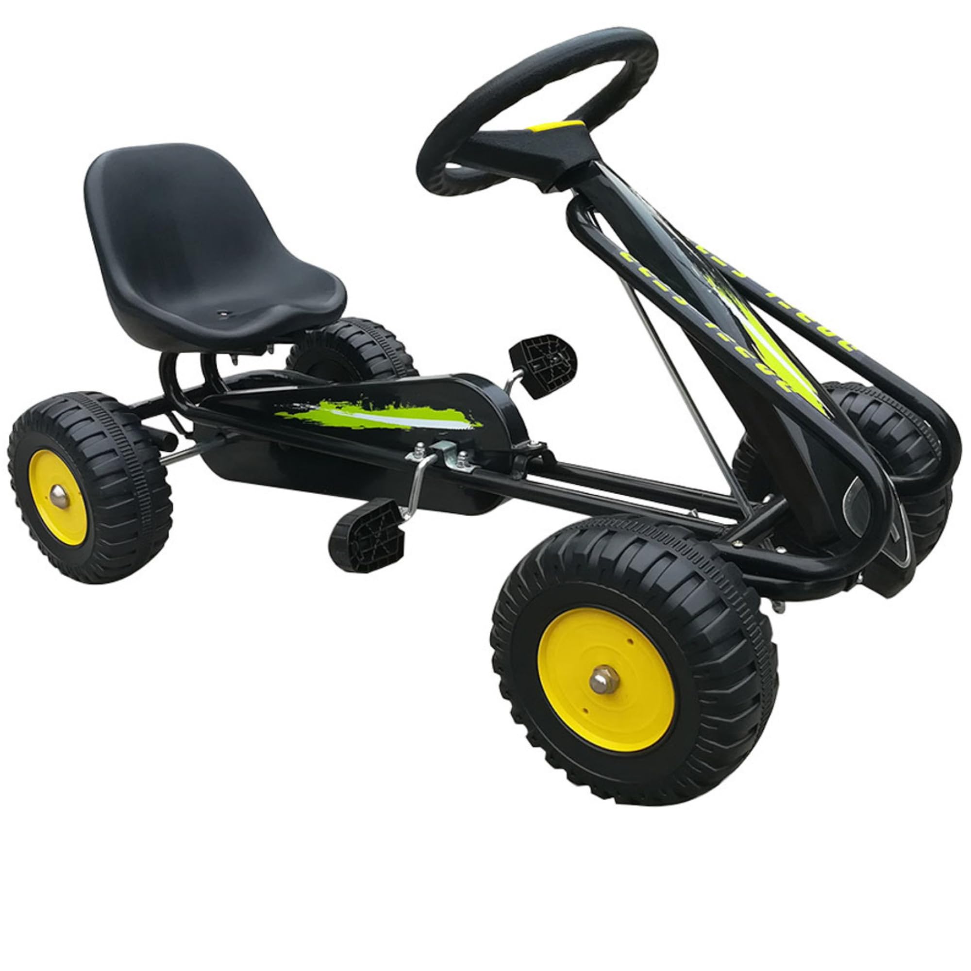 QPLAY - Coche a Pedales Go Kart - Dos velocidades - Ideal para niños a Partir de 3 años - Rojo (Ruedas DURAS)