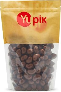 Yupik Milk Chocolate Covered Cashews, 1 kg, Kosher, Whole Nuts, Cashews Dipped in Fine Milk Chocolate, Crunchy & Smooth, Sweet Snacks, Chocolate Candy, Ideal for Baking & Topping