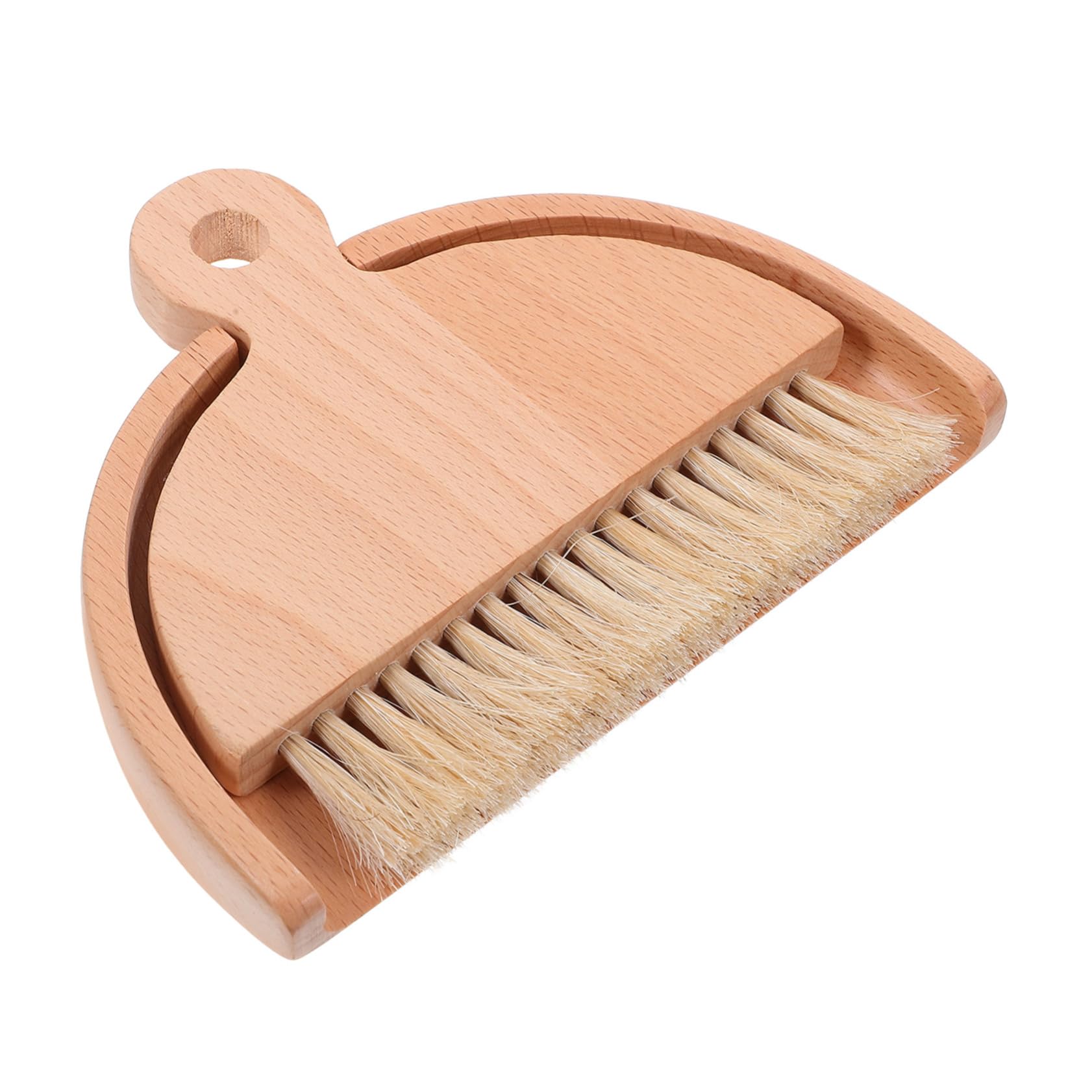 STOBAZA 1 Set Dustpan Brush Window Groove Cleaning Brushs Small Broom for Kitchen Brooms Mustache Hand Broom Mini Cleaning Brush Small Tabletop Brush Mini Whisk Broom Car White Wooden
