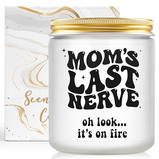 AREOK Gifts for Mom Christmas Birthday Gifts from Daughter Son Kids - Funny Mom Candles for Mom Gifts, Favorite Child Gifts for Mom, Best Meaningful Xmas Holiday Gifts for Mom, Lavender Soy Candle