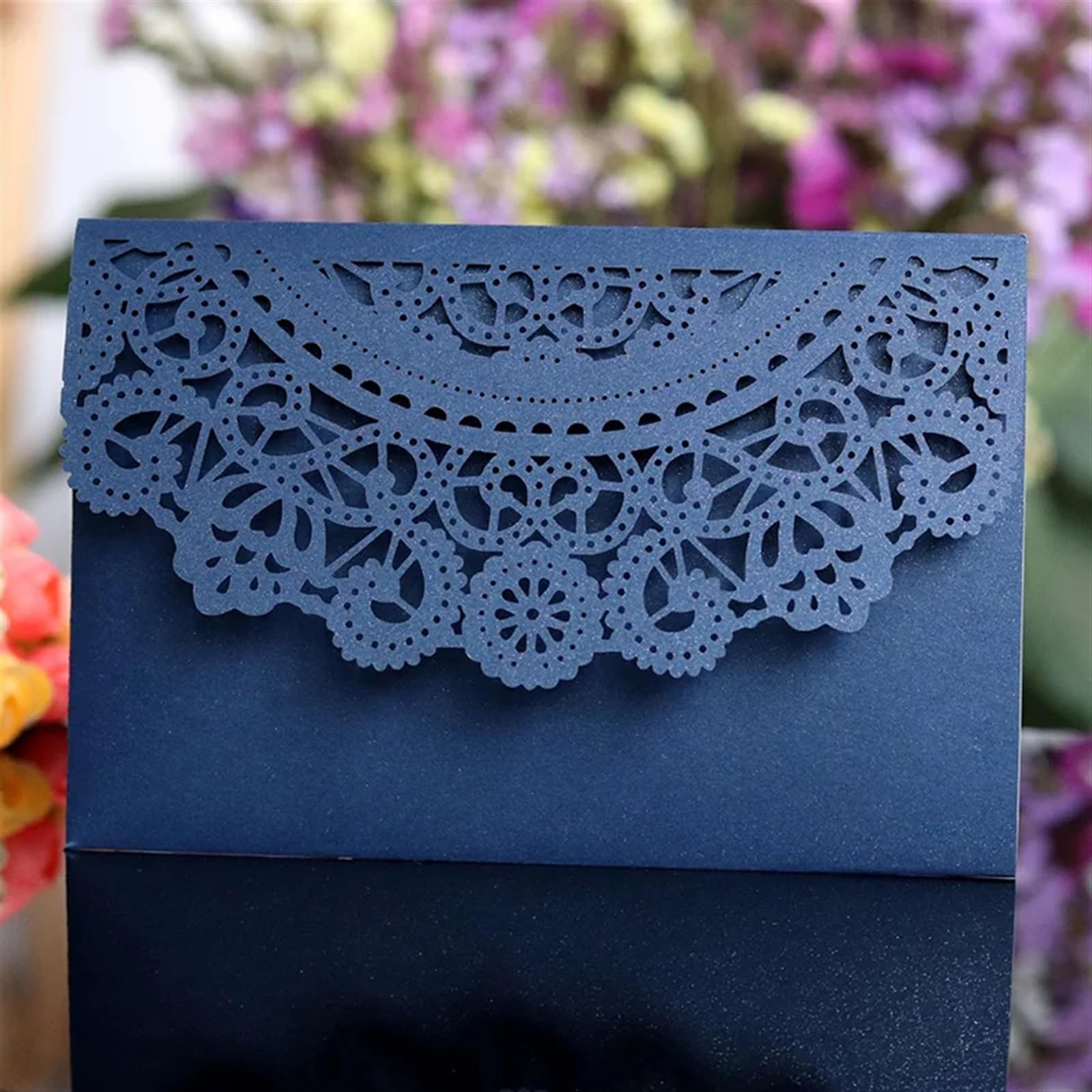 Hochzeitseinladungen Karte 10 Stück lasergeschnittene Hochzeitseinladungskarten, dreifach gefaltete Spitze, Geschäftsgrußkarte, Verlobung, Hochzeit, Partybevorzugung, Dekoration(Only White Cover)