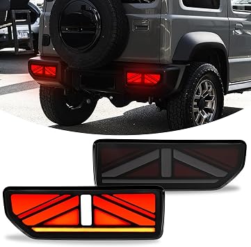 Sequential LED Tail Lights for Suzuki Jimny 19-24,Butterfly Style | Plug and Play,Smoked Lens Rear Lamp,Start-up Animation, Dynamic Turn Signal,Bright Output.Improve Visbility,Waterproof