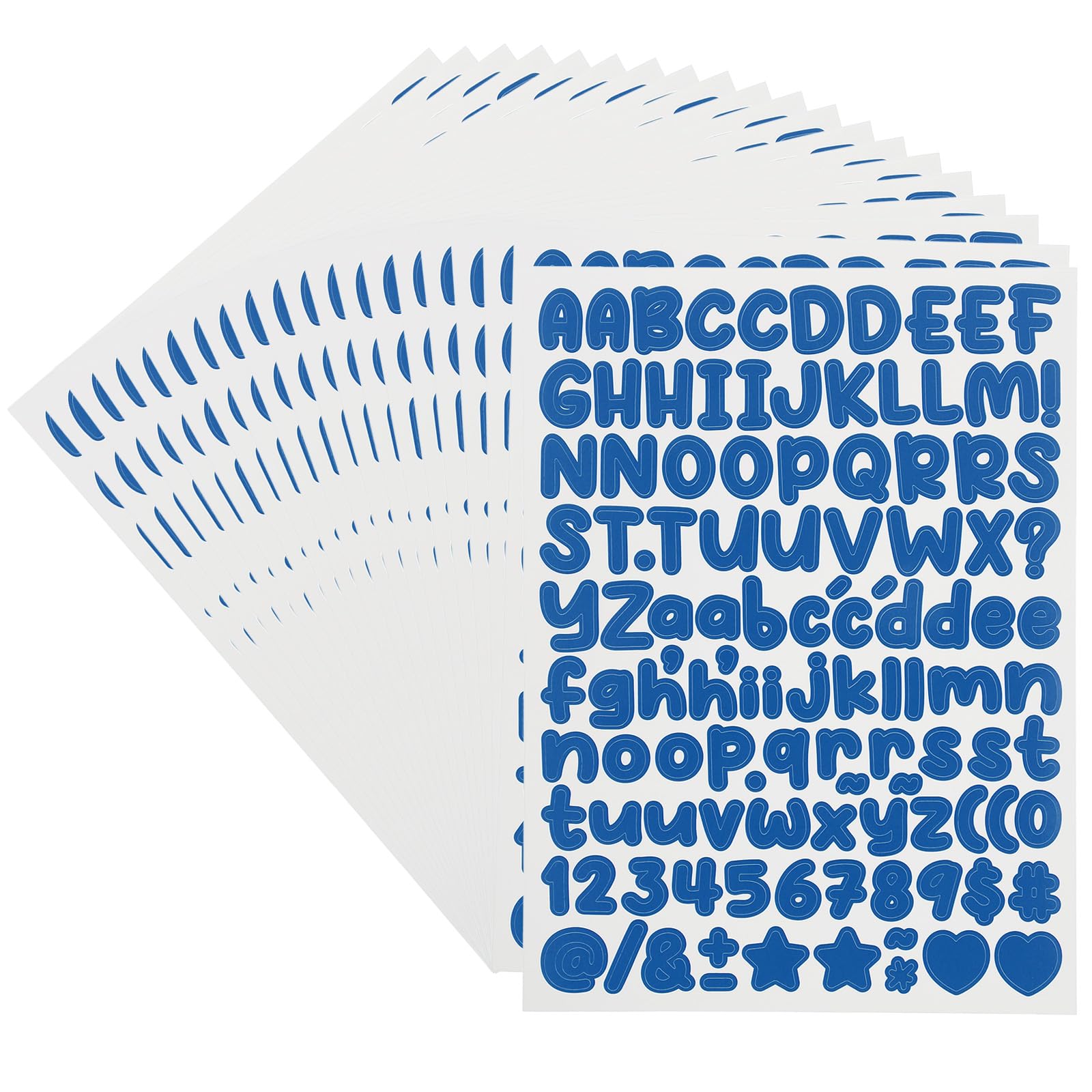 PATIKIL 30 Sheets Letter Stickers, 3360Pcs 1/2 Inch Small Vinyl Letter Number Stickers for Mailbox Poster Board Scrapbooking Bottle Classroom Decor,