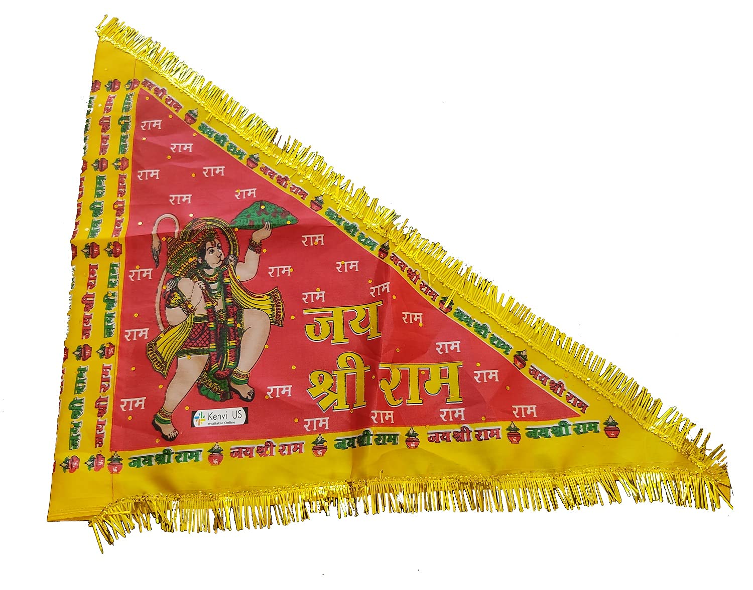 Kenvi US Hanuman Ji Flag/Jhanda Quality for/Home Normal Size || E@88