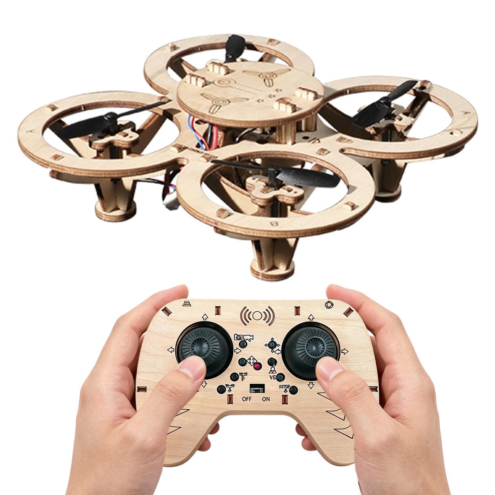 Kit Di Costruzione Drone Volante Educativo Da Assemblare Con Radiocomando | Kit Drone Artigianale Per Bambini Regalo Compleanno Attività Casa Interni Vacanze Scuola Casa Giochi