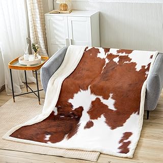 Erosebridal Cow Fur Throw Blanket 40