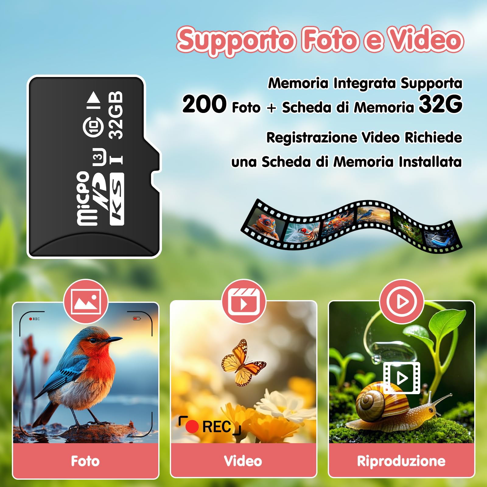 2 in 1 Microscopio Bambini e Telescopio, Microscopio Digitale Bambini con Scheda 32GB, 1000X Microscopio Portatile con Schermo IPS da 2,0 Pollici e 8 Luci LED, Regalo per Bambini dai 3 Anni