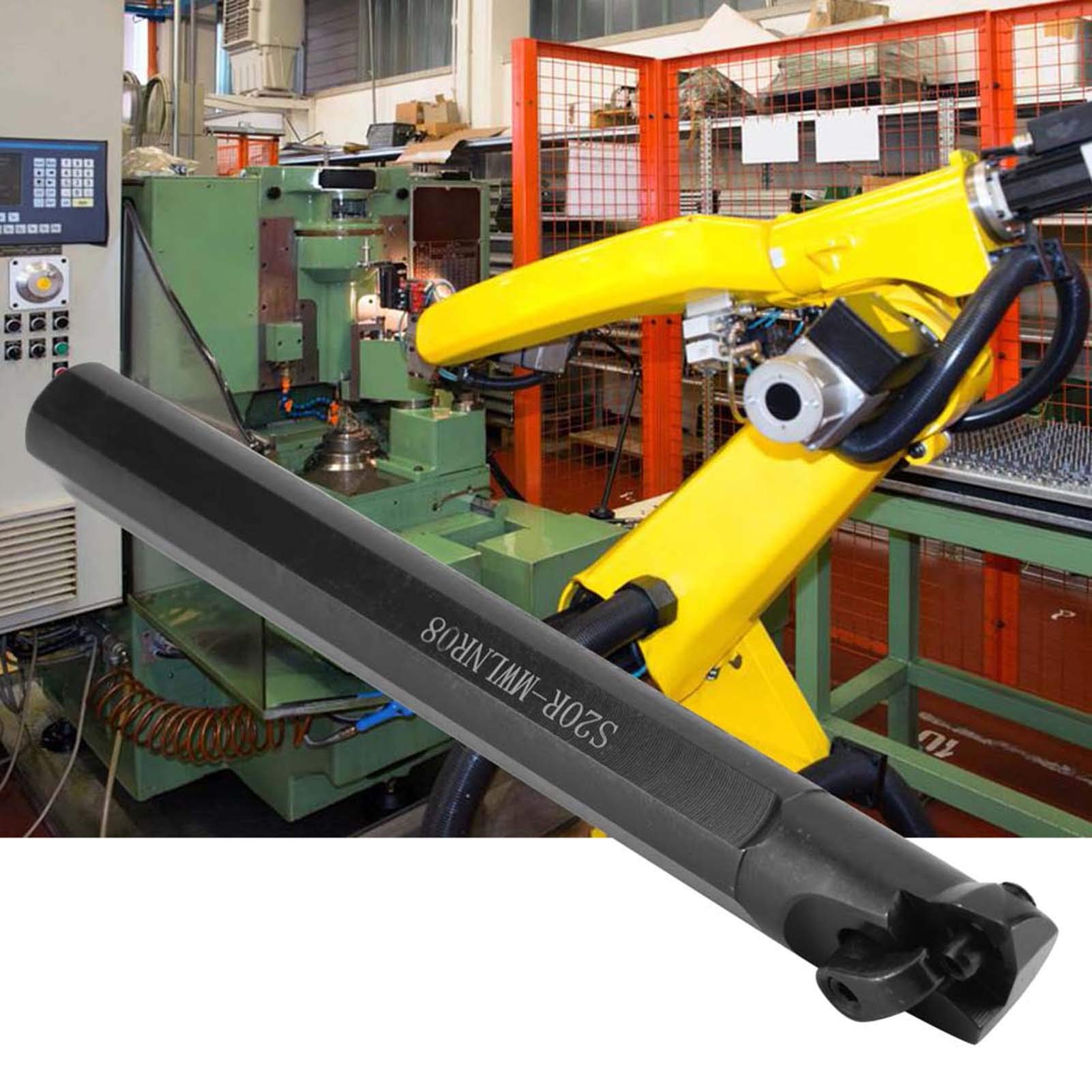Juego de Herramientas de Torneado de 20x200 Mm, Soporte de Barra de Mandrinado de Herramienta de Torneado de Torno CNC con Cuchilla WNMG0804
