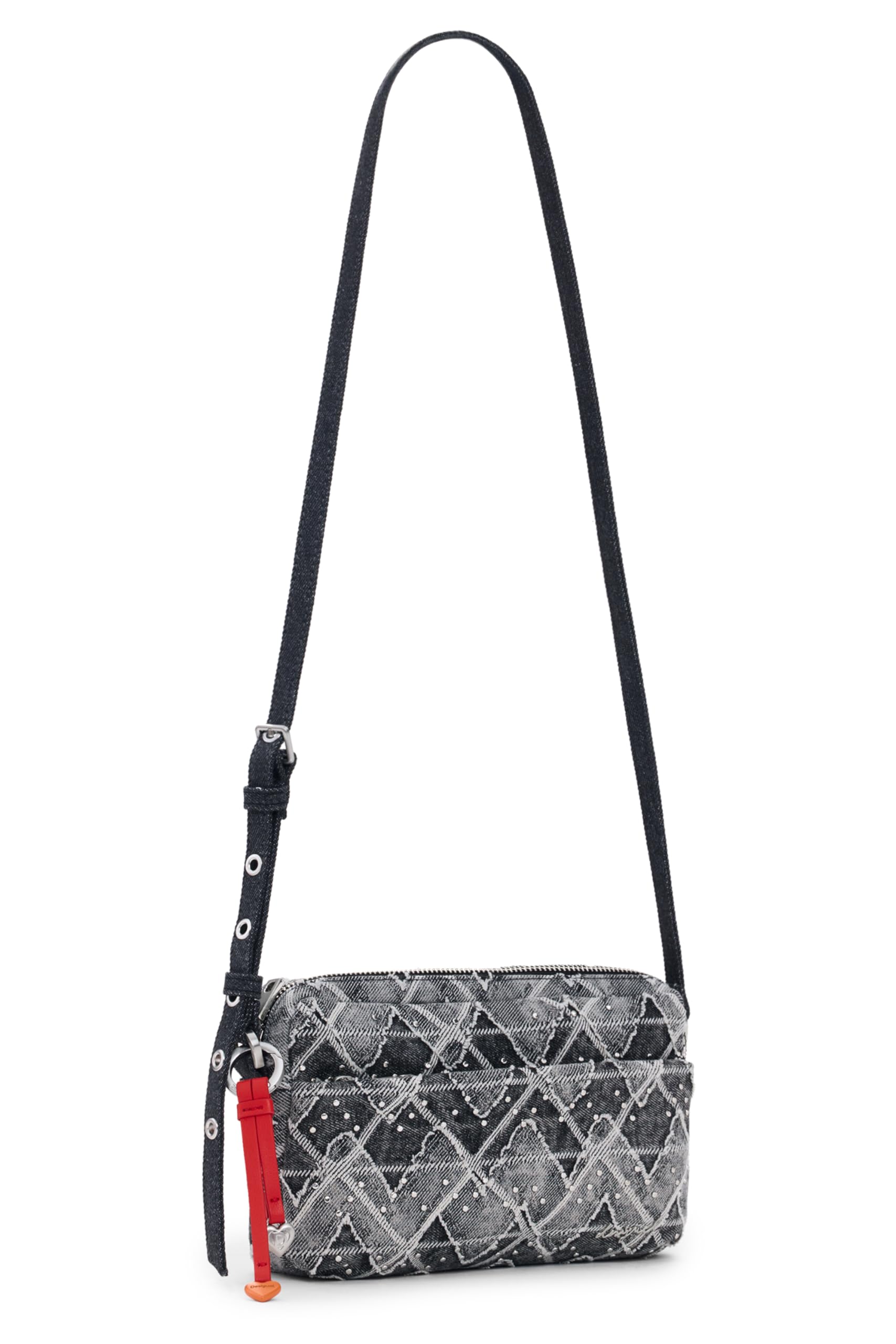 Desigual Umhängetasche Radio Julia Crossbody Bag Denim Raw grau