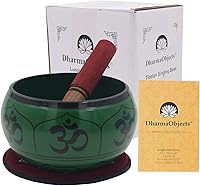 Vista 9 de DharmaObjects Yoga Meditación 6 Pulgadas OM Mantra Cuenco Cantante/Pad/Mazo Set de Regalo (Amarillo)