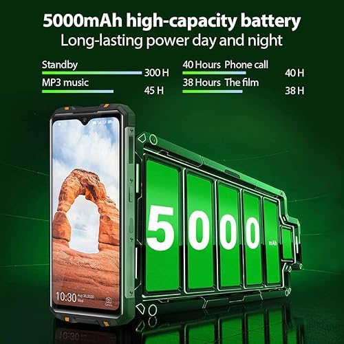 Miniatura 3 de OUKITEL Smartphone resistente desbloqueado WP8 Pro pantalla de 649 pulgadas Android 10 teléfonos celulares resistentes 4GB RAM64GB ROM 5000mAh IP68