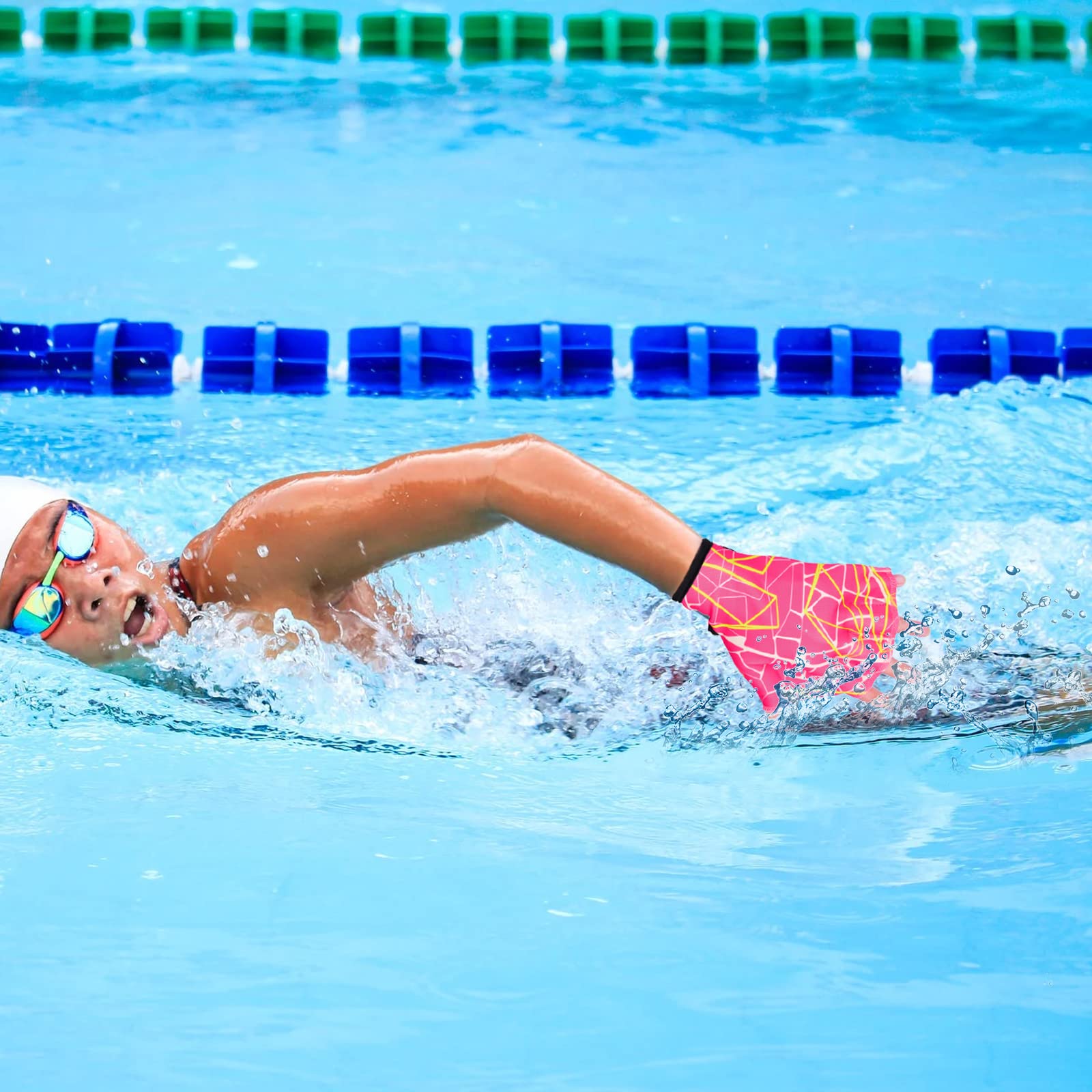 Palmes à Main De Natation – Gants Demi-Paume, Maille Spéciale, Résistance, Tailles S/M/L