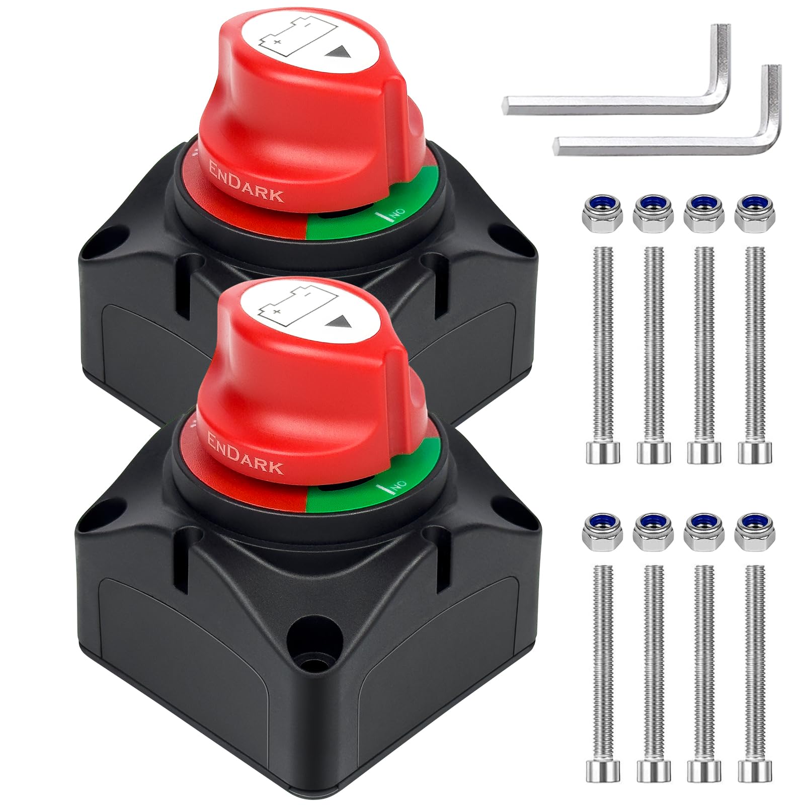 5 Interruttori A Levetta ON/OFF 2 Pin 12V 20A Con Copertura Rossa Impermeabile Per Auto E Camion - 6