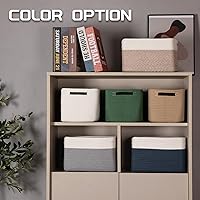 Vista 5 de Paquete de 4 cestas de almacenamiento para organizar, cestas tejidas para estantes, perfectas para juguetes, libros, toallas y ropa, cestas
