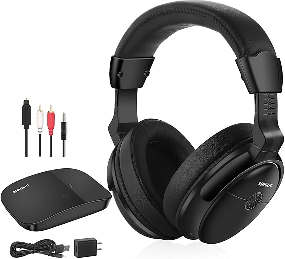 SIMOLIO Wireless Headphones for TV Watching for Seniors, 2.4GHz Digital