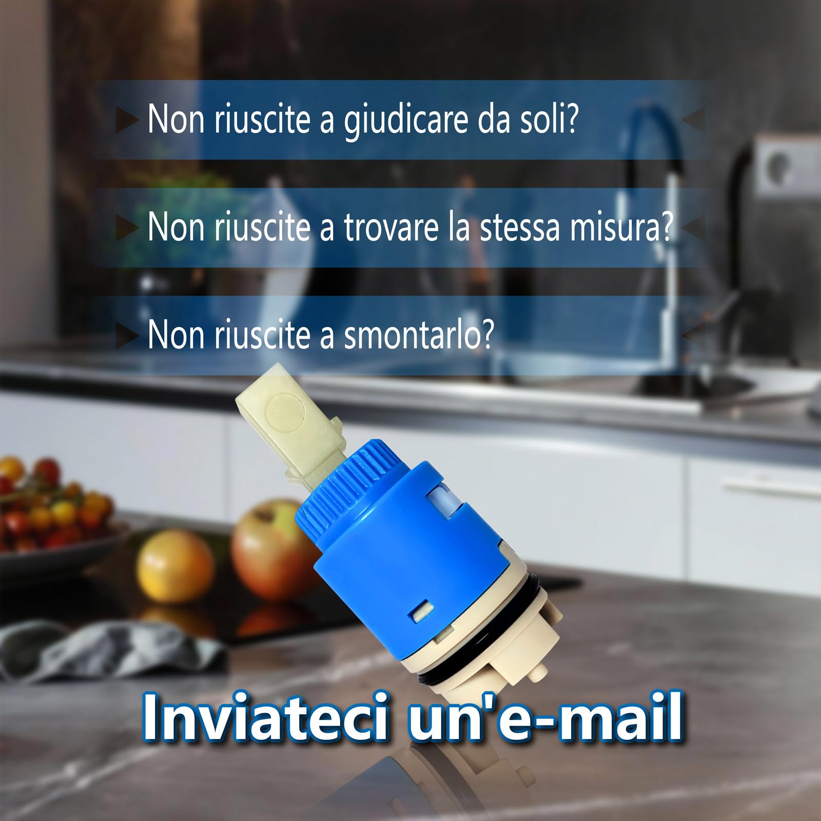 25 mm sostituzione cartuccia rubinetto in ceramica, cartucce in ceramica singola maniglia, valvola cartucce disco in ceramica per lavello cucina bagno doccia