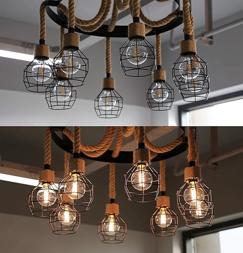 Miniatura 7 de Bombilla LED G25 Edison, bombilla de filamento LED regulable vintage E26, 6 W equivalente a 60 W, blanco neutro 4000 K, estilo Edison de vidrio G25