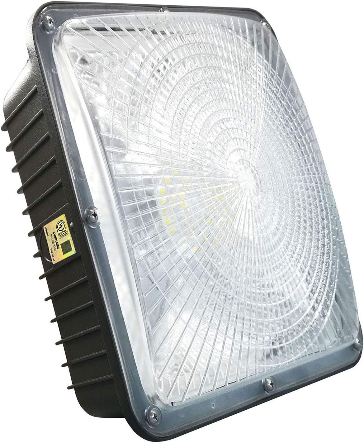 75W LED Canopy Light with UL Listed Certified,5000K,8625LM,300-350W HPS/HID Canopy Light Replacement,Waterproof and Outdoor Rated,Gas Station, Street, Area & Outdoor Lighting, 5 Year-Warranty.