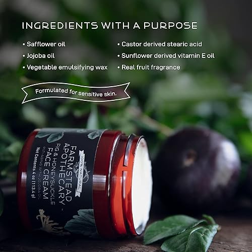 Miniatura 6 de Farmstead Apothecary Crema facial antienvejecimiento 100% natural con aceite de jojoba, 4 onzas (rosa cítrica)