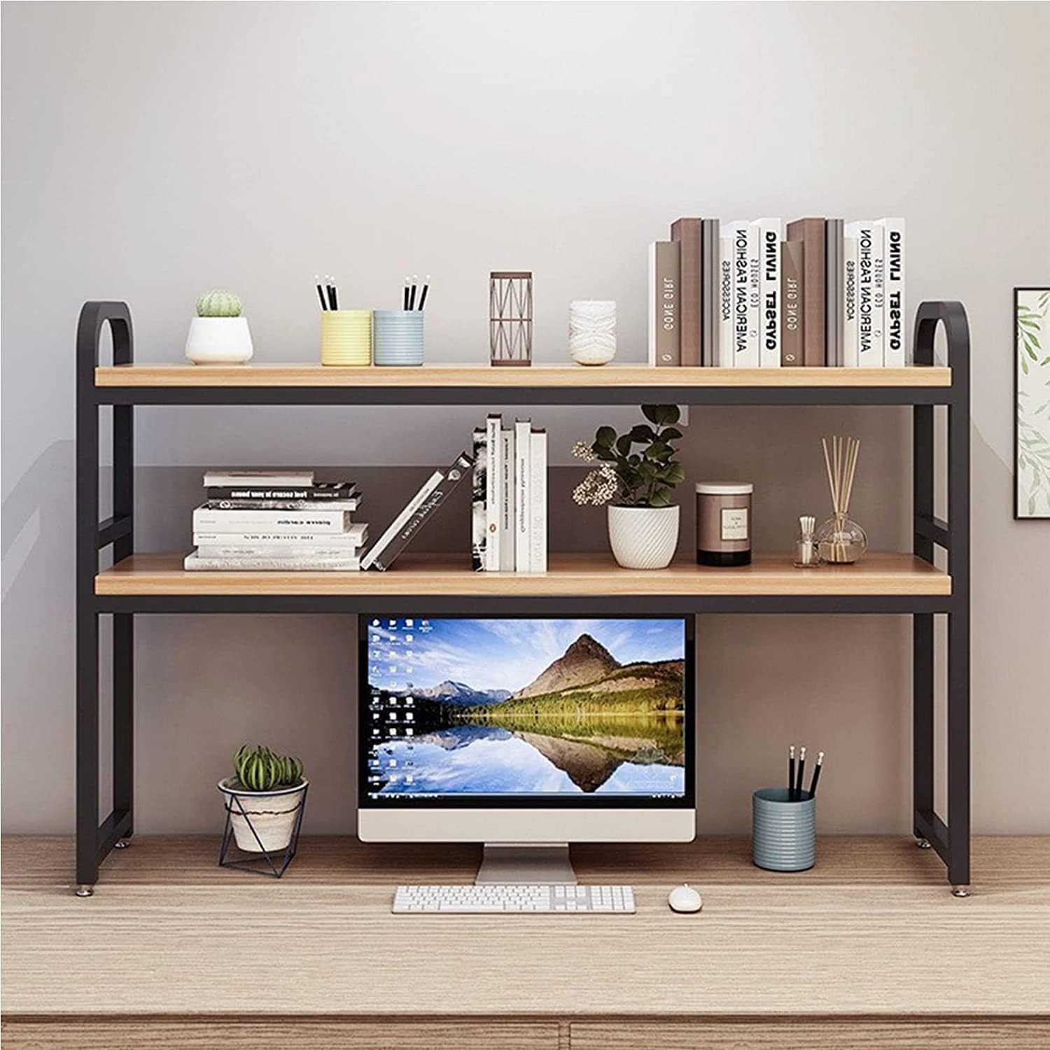 Office Shelves Desktop Bookshelf Organizer Desk Shelf Stand