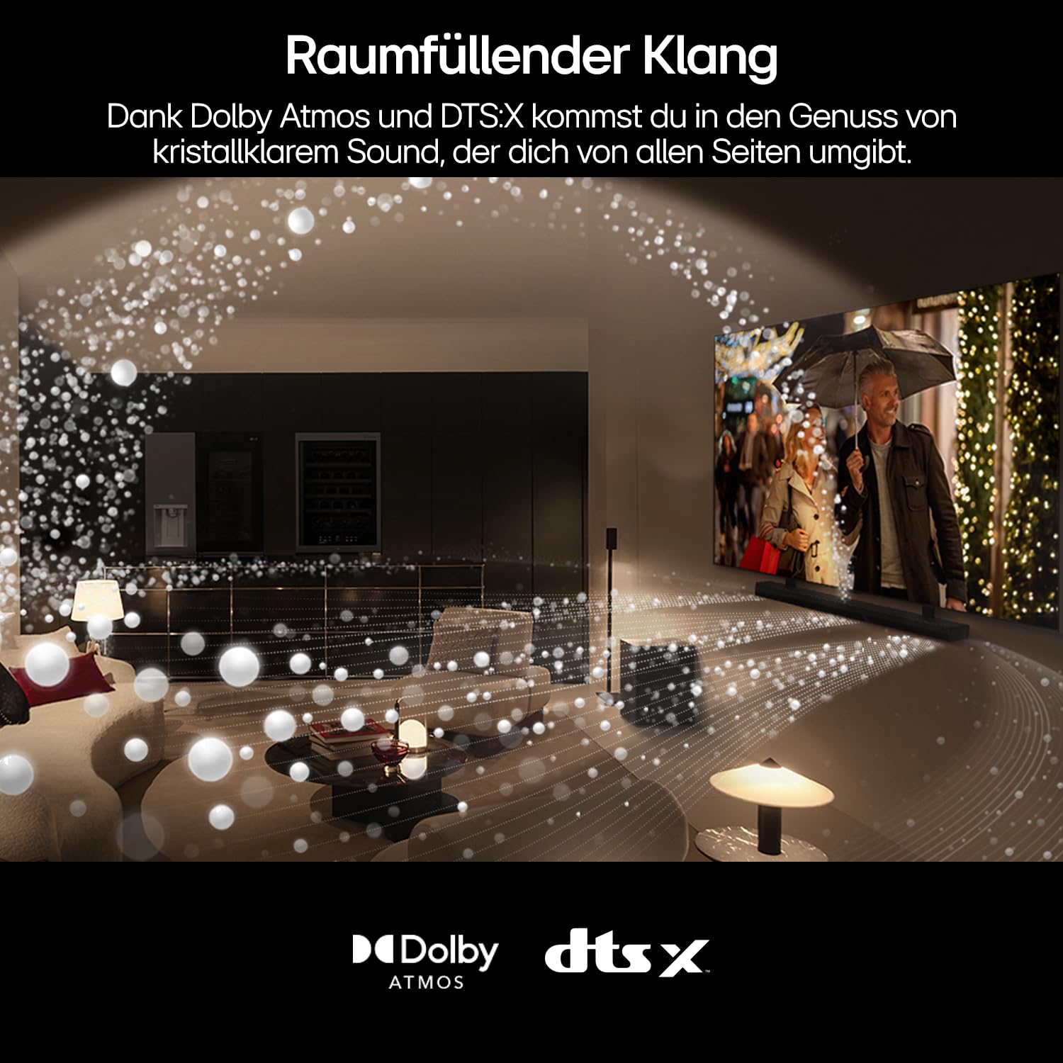 LG DS70TY 3.1.1 Dolby Atmos Soundbar (400W) mit kabellosem Subwoofer (eARC, HDMI, Optisch, Bluetooth) [2024], Schwarz
