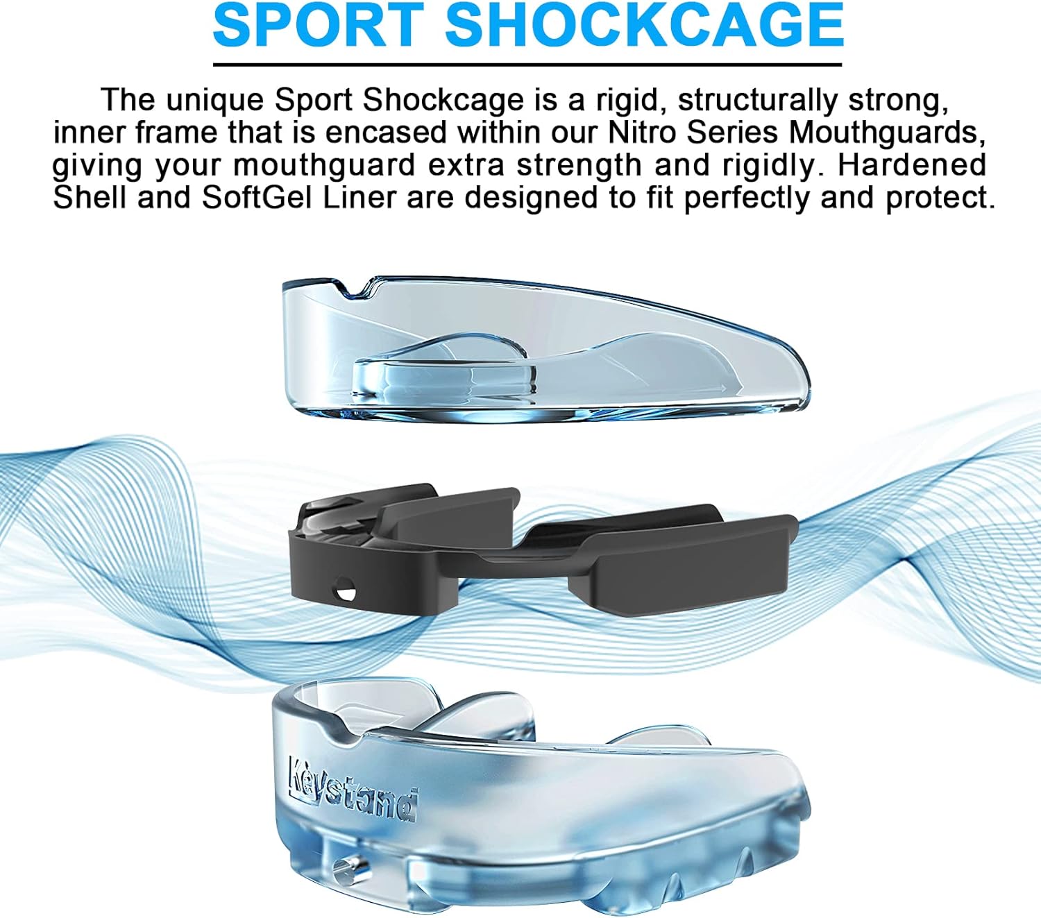 2 Pack Keystand Sports Mouthguard -Adults and Junior Mouth Guard with Case for Boxing, Basketball, Lacrosse, Football, MMA, Martial Arts, Hockey and All Contact Sports : Sports & Outdoors