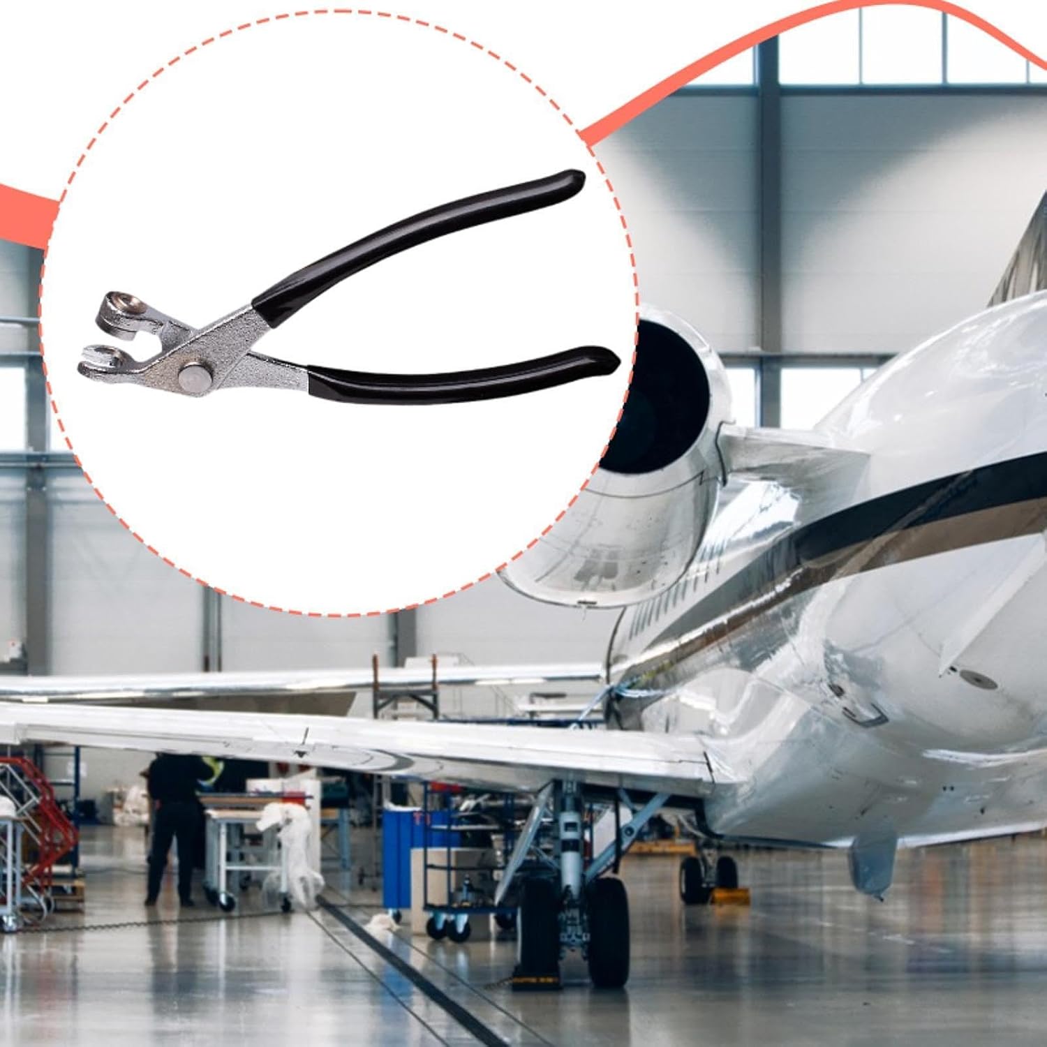 Aircraft Cleco Plier Metal Aviation Hand Tool Ergonomic Handle Portable Accessory Durability Suitable for Professional Workshop Use 19cm