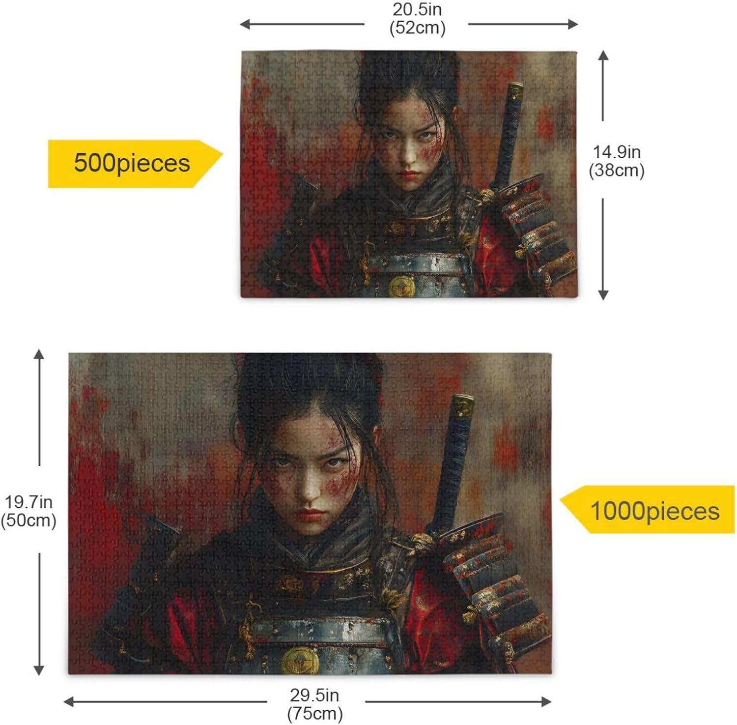 Woman Warrior Jigsaw Puzzles 500 Pieces for Adults Families Zigsaw Puzlle Game 20.5 × 14.9 in