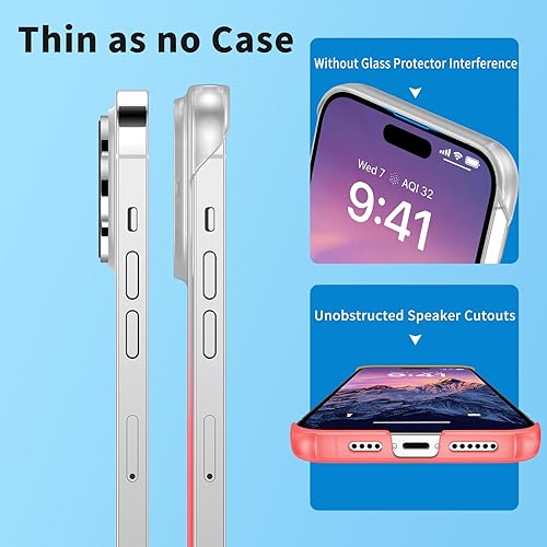 Miniatura 5 de Funda ultrafina esmerilada semitransparente sin bordes degradados para iPhone 14 Pro Max de 6.7 pulgadas (2022), delgada, minimalista, ligera, sin