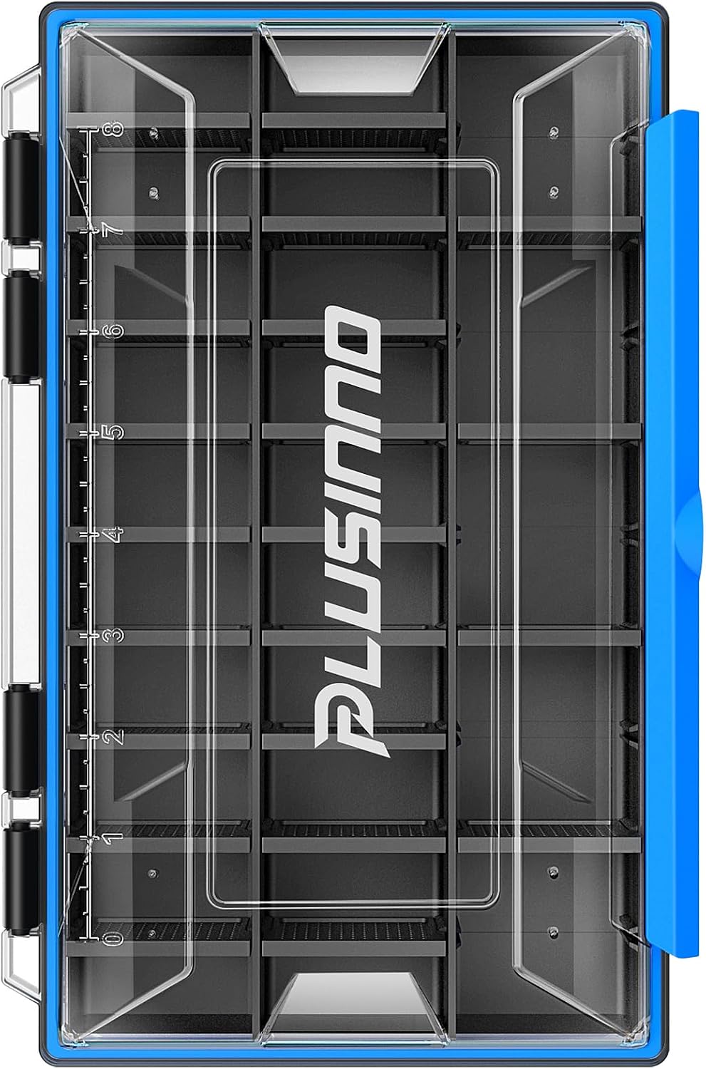 PLUSINNO Tackle Box Organizer, 1/2 Packs Waterproof Tackle Trays, Fishing Tackle Box with Removable Dividers, Fishing Box Tackle Trays and Terminal Tackle Storage