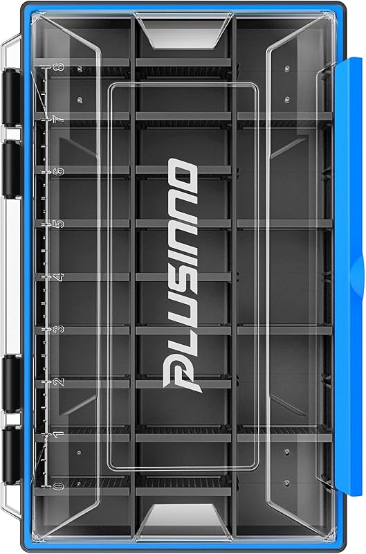 Tackle Box Organizer, 1/2 Packs Waterproof Tackle Trays, Fishing Tackle Box with Removable Dividers, Fishing Box Tackle Trays and Terminal Tackle Storage