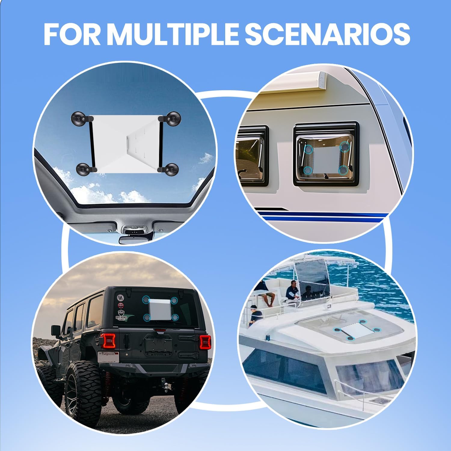 Starlink Mini Suction Cup Mount - Strong Secure Grip Quick No-Drill Setup - Portable Durable Carbon Steel for RVs Campers Car SUVs Boats & Off-Grid Road Trips Stable Signal Anywhere