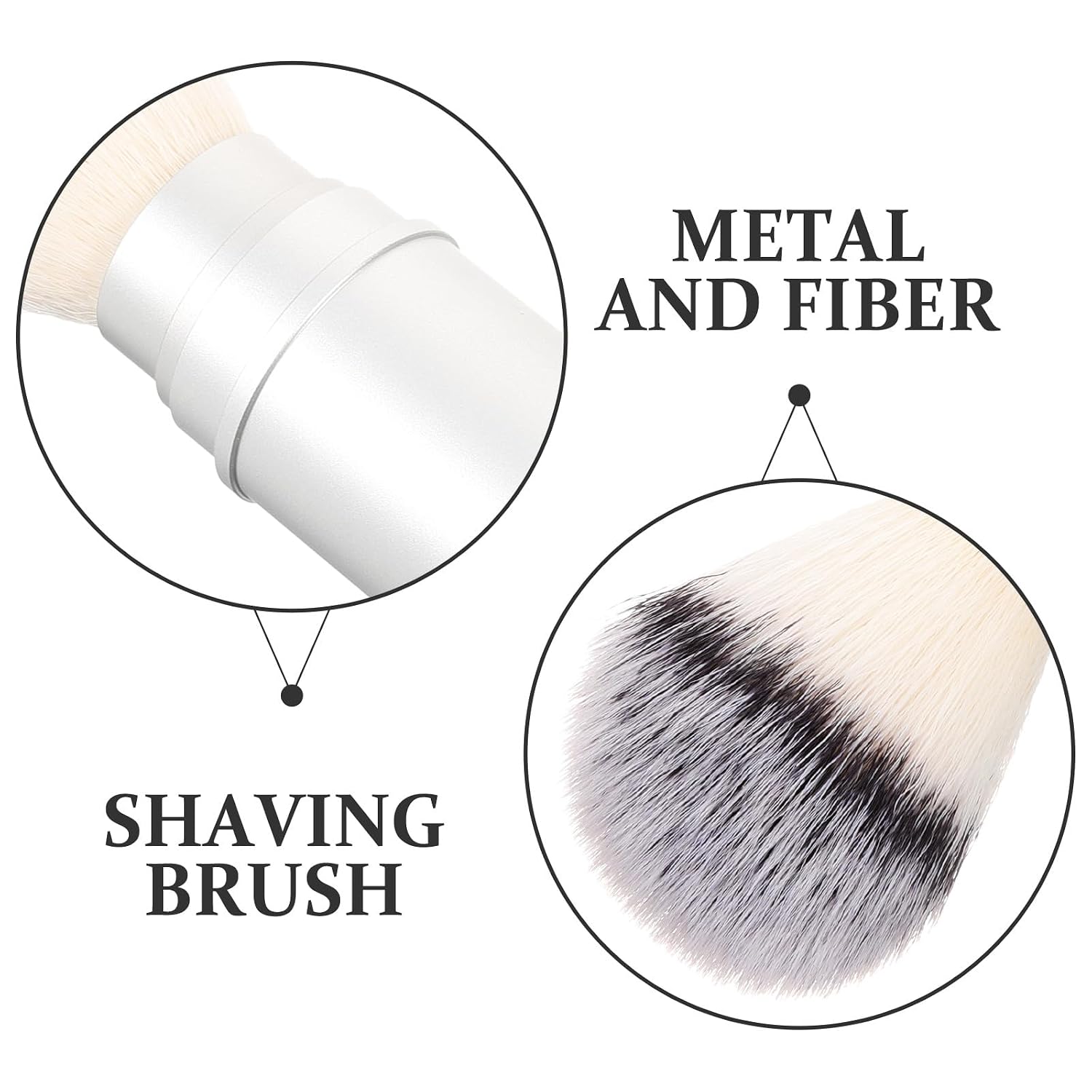 Portable Shaving Brush for Men Nylon Beard Brush Compact Travel Facial Cleaning Accessory