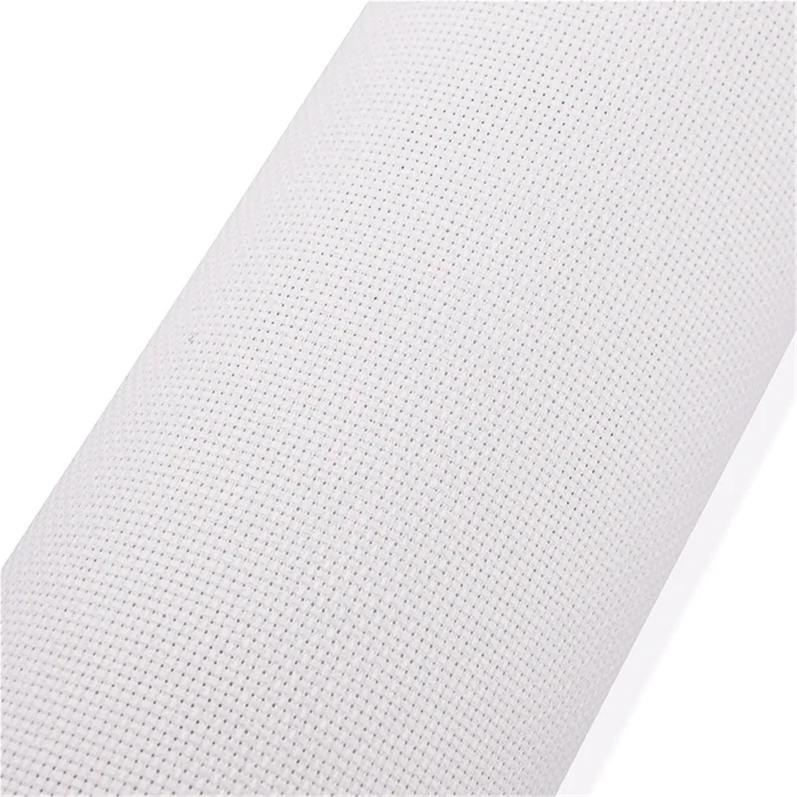 Tkanina do haftu, Tkanina do haftu krzyżykowego 14CT, biała, płótno Aida robótek ręcznych, rękodzieła DIY(100x145cm)