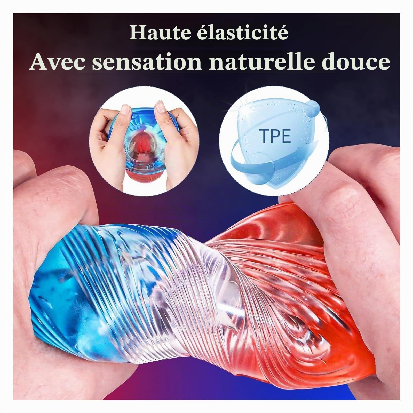 Masseur de relaxation musculaire portable en silicone de qualité supérieure - Appareil manuel de soulagement de la tension for hommes, outil de gestion du stress et de l'anxiété, facile à nettoyer