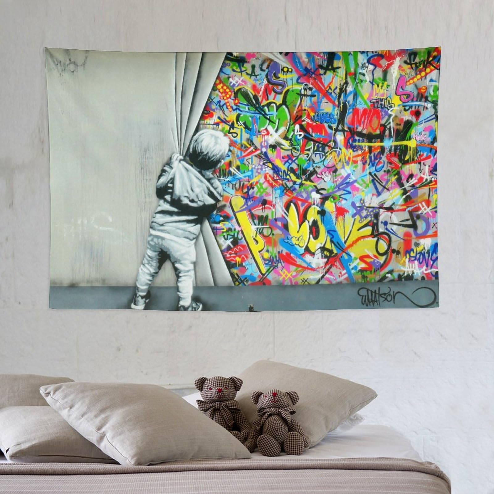 アートパネル　バンクシー dショッピング |水晶パネル アートパネル 60×80cm ポップアート