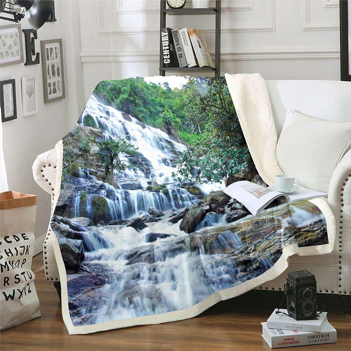 Coperta In Pile Loussiesd Con Stampa Albero 70x100 Cm - Morbida Microfibra Per Divano E Letto, Decorazione Camera Da Letto - 4