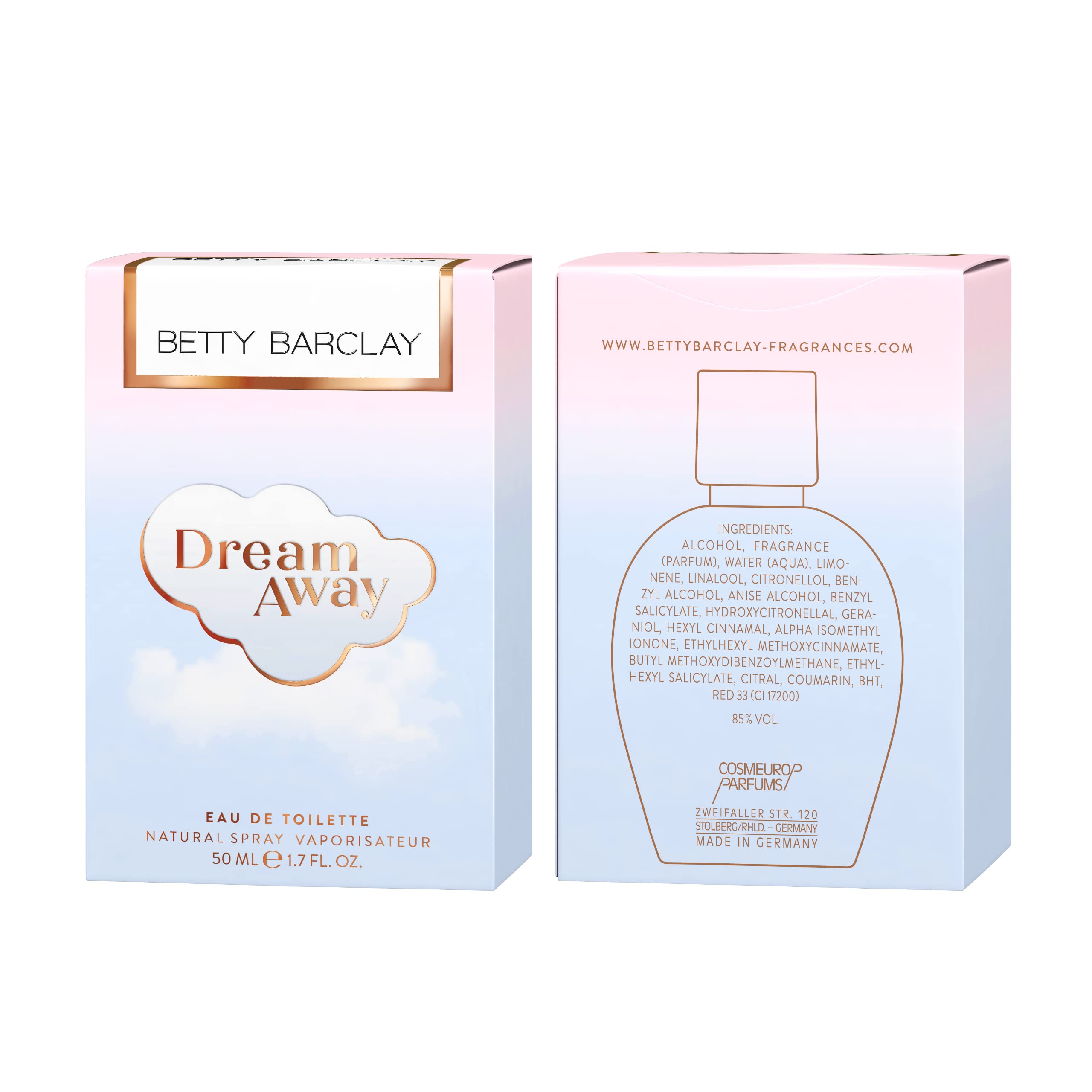 Betty Barclay® Dream Away | Eau de Toilette blumig - fruchtig - pudrig - verträumte Unbeschwertheit für Trägerinnen, die ihre Träume in die Hand nehmen | 50ml Natural Spray Vaporisateur