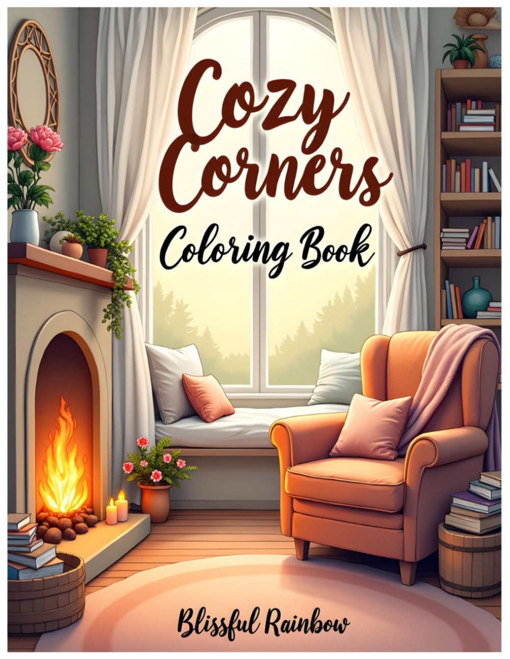 Cozy Corners coloring book: Bold and Easy Rooms for Peaceful Coloring (Cozy Calm Coloring Series: Bold, comforting pages for quiet moments and a calmer mind.)