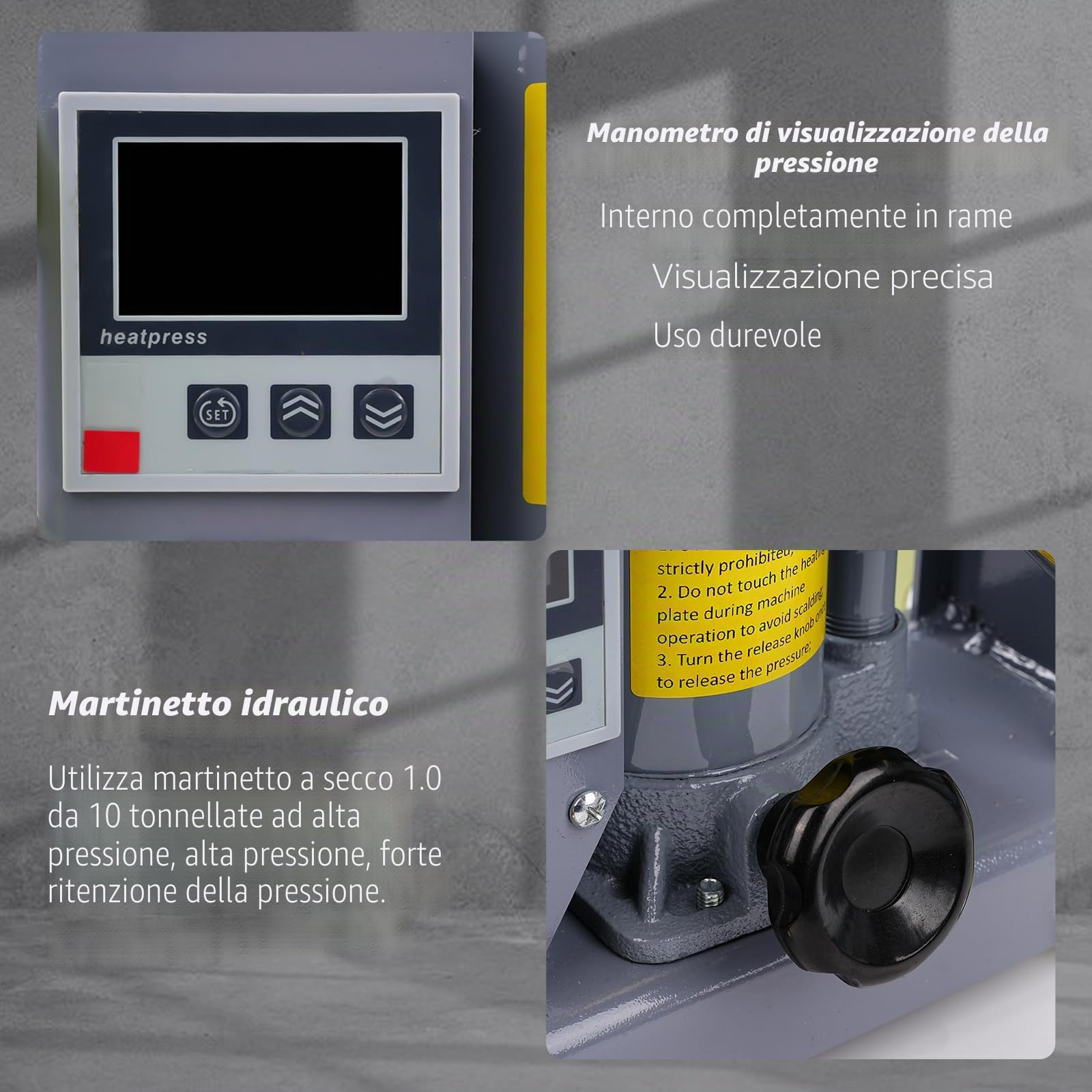 Pressa per colofonia, 5T, 600 W, pressa a caldo idraulica, doppia macchina di estrazione per colofonia, fiori secchi, estratti di piante da fiore, controller preciso