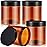 Patelai 4 Pieces Round Wide-mouth Leak Proof Plastic Container Jars with Lids for Travel Storage Makeup Beauty Products Face Creams Oils Salves Ointments DIY Making(16 Ounce,Amber)