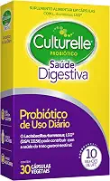 Culturelle Probiótico Saúde Digestiva, Suplemento Alimentar Diário, Com Lactobacilos, Sem Glúten, Sem Lactose, 30 Cápsulas