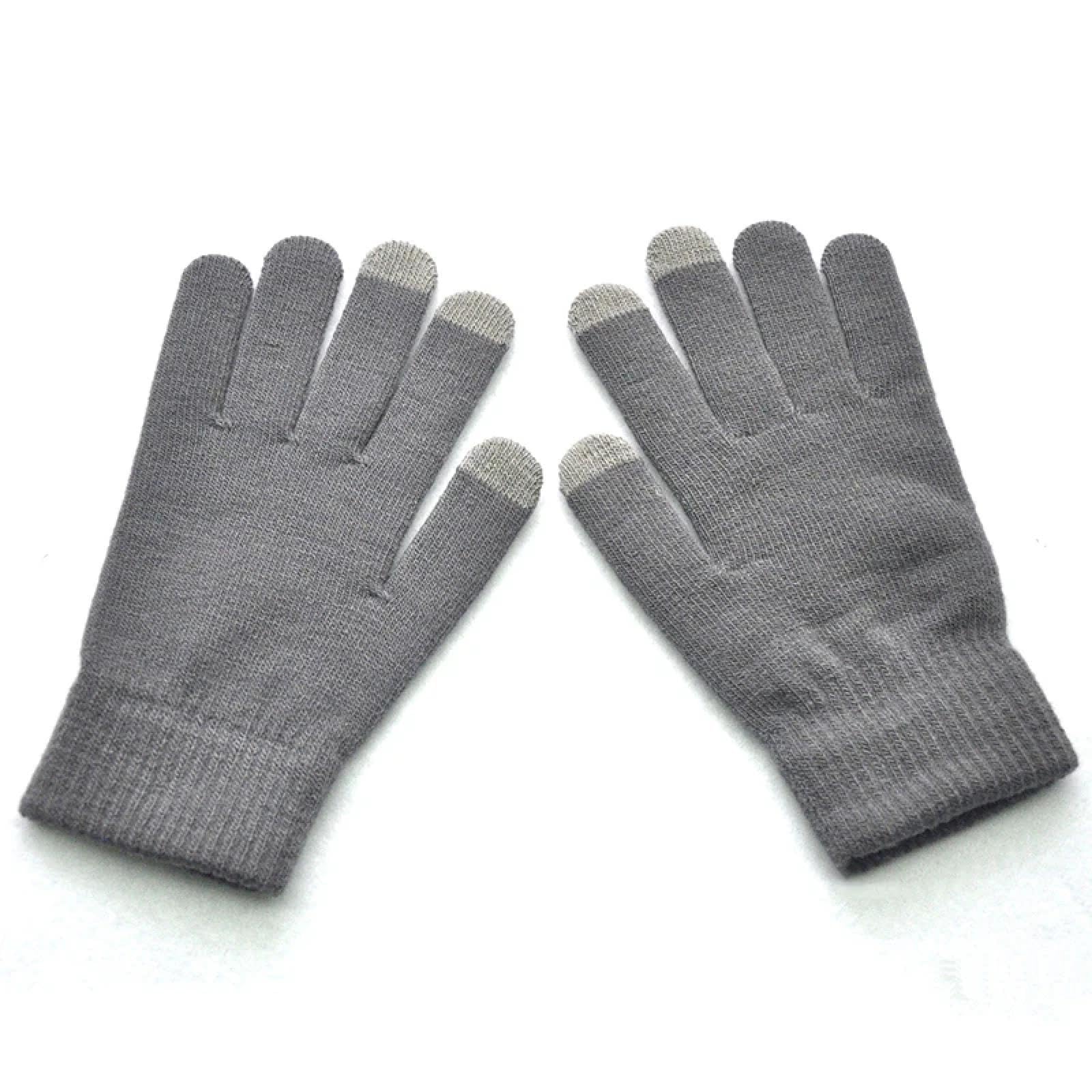 NICPETNICPET Thermal Soft Winter GlovesWinter Thicken Warm Gloves for Men Women Students Knitted Finger Mittens Outdoor Cycling Skiing Gloves