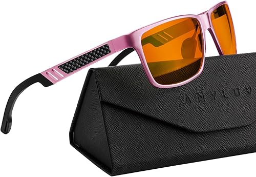Miniatura 40 de ANYLUV Gafas de bloqueo de luz azul para hombre, gafas de juegos de computadora, ligeras, de metal Al-Mg, protección ocular antifatiga ocular
