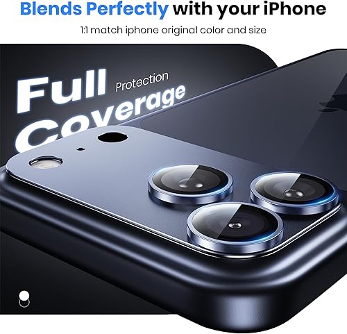 Miniatura 3 de Hoerrye Protector de lente de cámara para iPhone 17 Pro – [12 pies a prueba de roturas grado militar] [Fuerte adsorción] Cubierta protectora