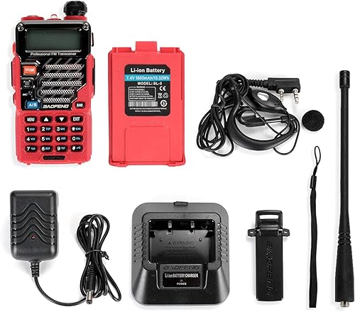 Miniatura 6 de BAOFENG UV-5R+ Plus Radio bidireccional, largo alcance para adultos, recargable con auricular, walkie talkie para exteriores, 144-148 420-450 MHz,
