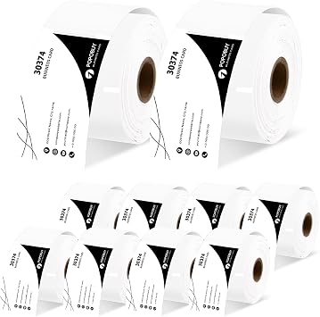 10 Roll 300 Labels/per Compatible for Dymo 30374 White 2x3-1/2 Business/Appointment Cards Stock Non-Adhesive Label Printer Tape for LabelWriter 450, 450 Turbo, 4XL Printers [NOT FIT 550 & 5XL]