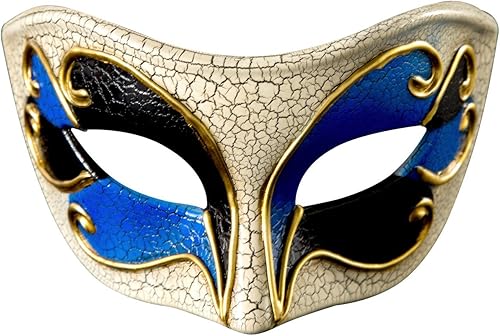 Vista 2 de Máscara de mascarada, vintage, retro, veneciano, grieta, fiesta, Mardi Gras, disfraz de Halloween