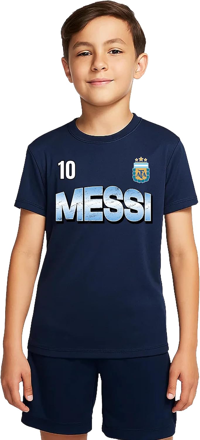 Icon Sports Officially Licensed Argentina Lionel Messi Cotton T-Shirt - Unisex Kids - 697CT