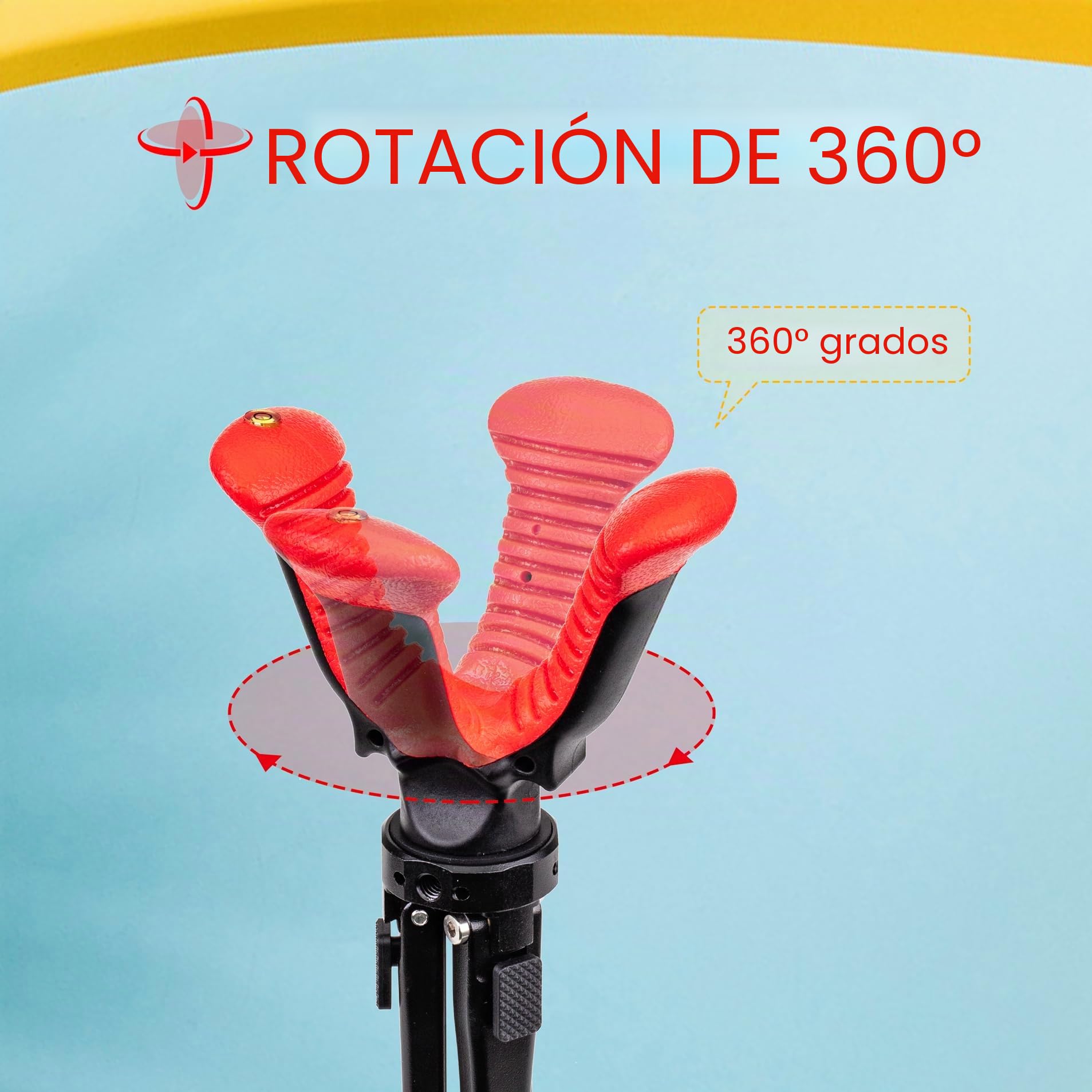 Zeadio Soporte de trípode de aleación de aluminio, altura ajustable, soporte portátil con rotación de 360 grados en V para actividades al aire libre, T29